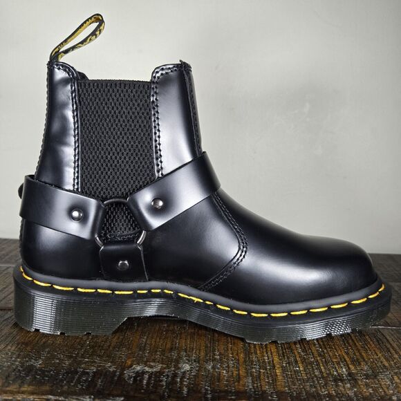 Dr. Martens Wincox Womens Size 6 Chelsea Buckle Harness Boots Black Leather - Picture 8 of 11